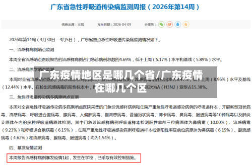 广东疫情地区是哪几个省/广东疫情在哪几个区