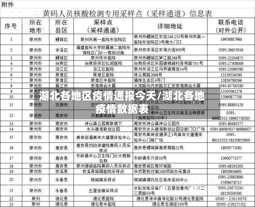 湖北各地区疫情通报今天/湖北各地疫情数据表-第2张图片