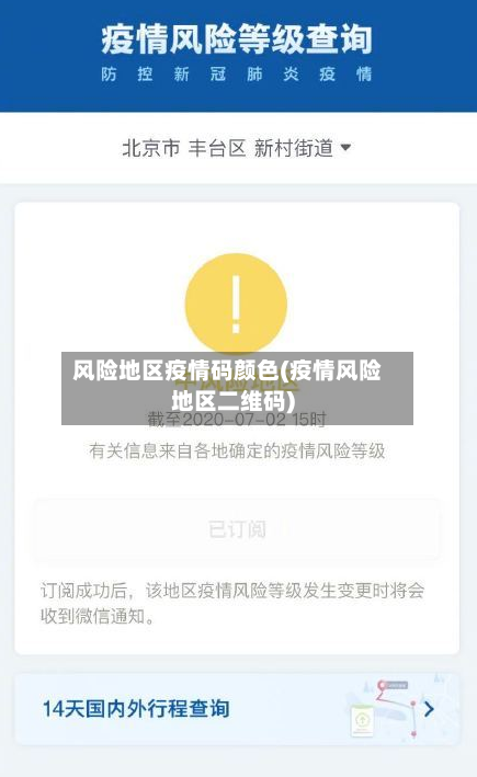 风险地区疫情码颜色(疫情风险地区二维码)-第3张图片