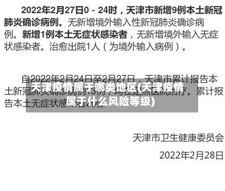 天津疫情属于哪类地区(天津疫情属于什么风险等级)