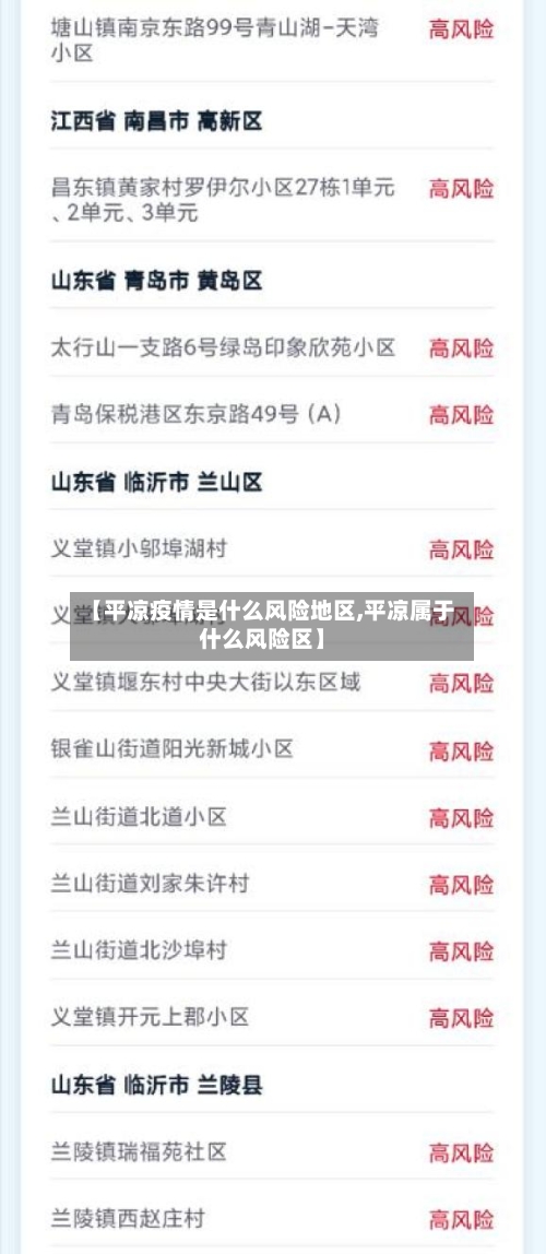 【平凉疫情是什么风险地区,平凉属于什么风险区】-第2张图片
