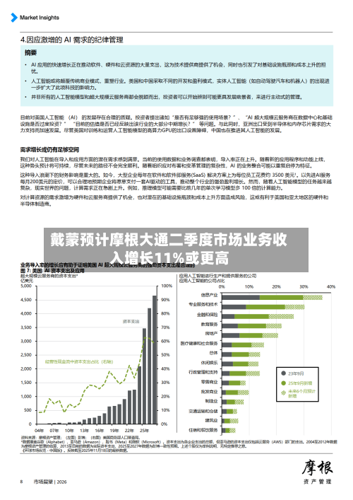 戴蒙预计摩根大通二季度市场业务收入增长11%或更高
