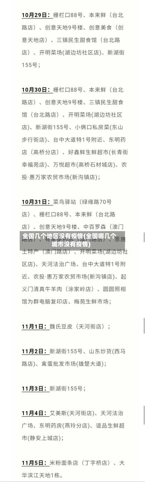 全国几个地区没有疫情(全国哪几个城市没有疫情)-第3张图片